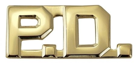 P.D. COLLAR PINS - 1/2" TALL - SOLD in PAIRS.